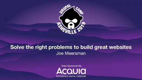 Embedded thumbnail for Solve the right problems to build great websites