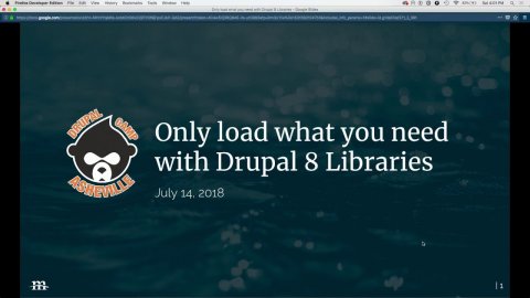 Embedded thumbnail for Only load what you need with Drupal 8 Libraries
