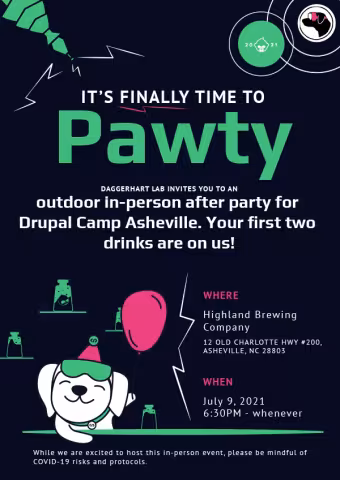 Daggerhart Lab party flyer